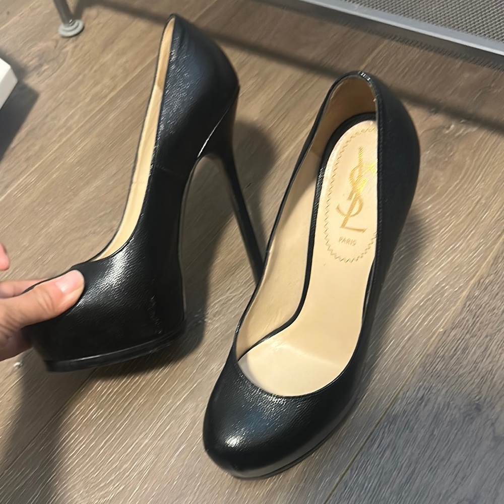 Yves Saint Laurent Black Stiletto Heels